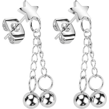 Star Ball dangle Silver