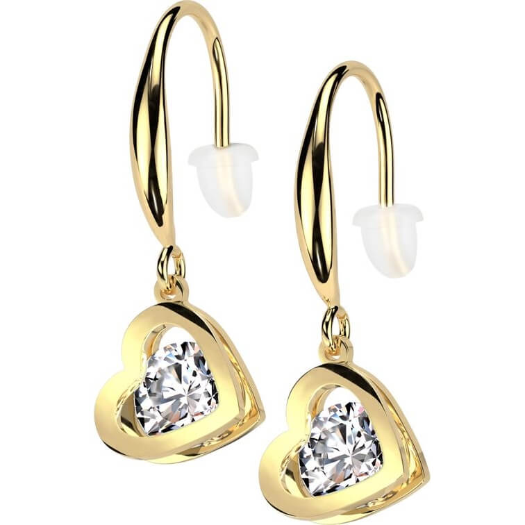 heart dangle zirconia