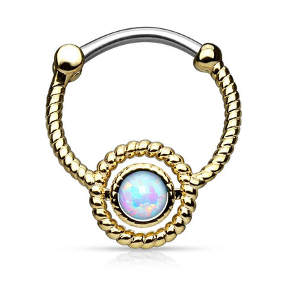 Septum Piercing Clicker Opal Clicker