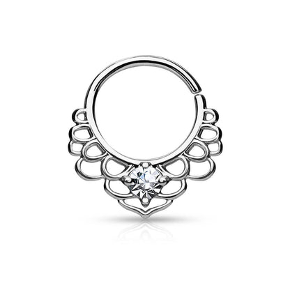 Anillo Flor Lutus Circonita Flexible