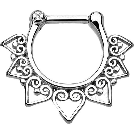 Septum Clicker Coeur Tribal Cliqueur