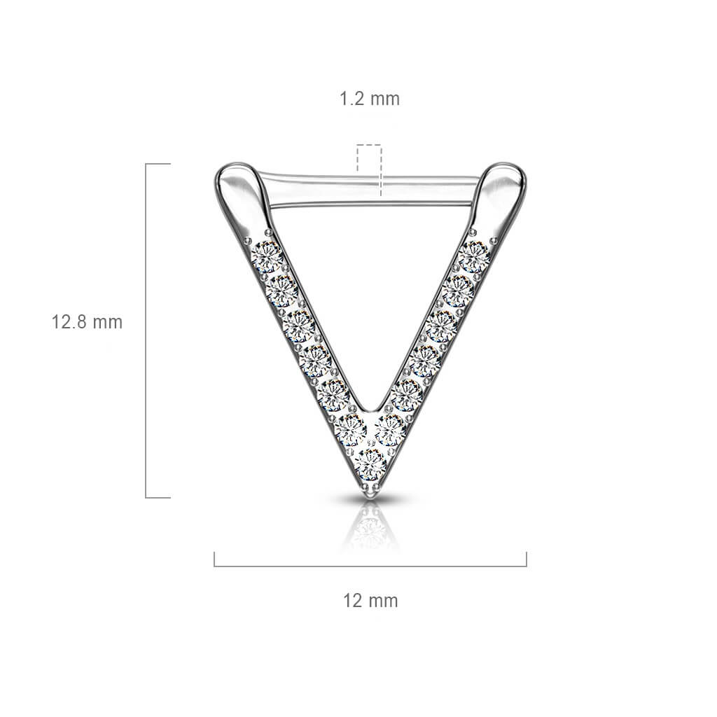 Septum Clicker Triangle Zircone Cliqueur