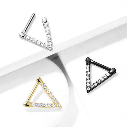 Septum Clicker Triangle Zircone Cliqueur