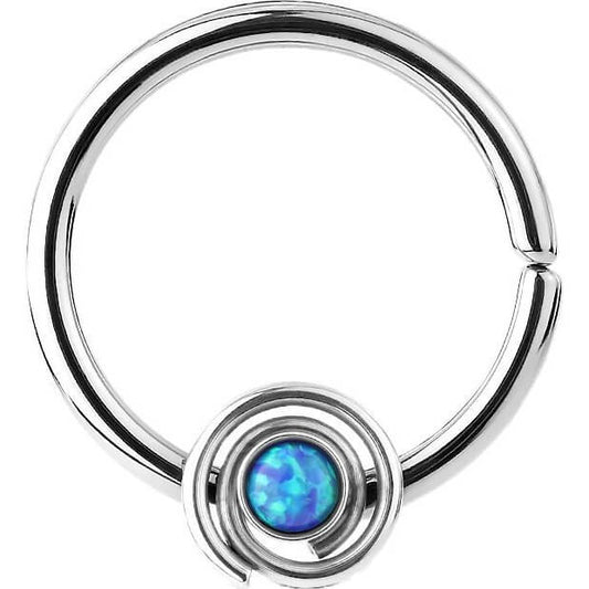 Ring Opal Rund Silber Biegbar