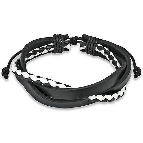 Black White Braided