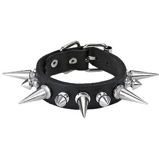 Bracelet Noir Rivets 