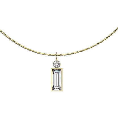 Collier Pendentif Baguette Zircone