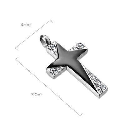 Collier Croix Zircone Argent