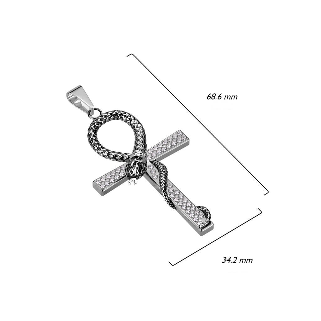 Kreuz Schlange Silber