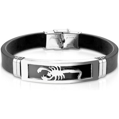 Bracelet Noir Scorpion Silicone