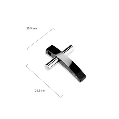 Collier Croix Noir Argent