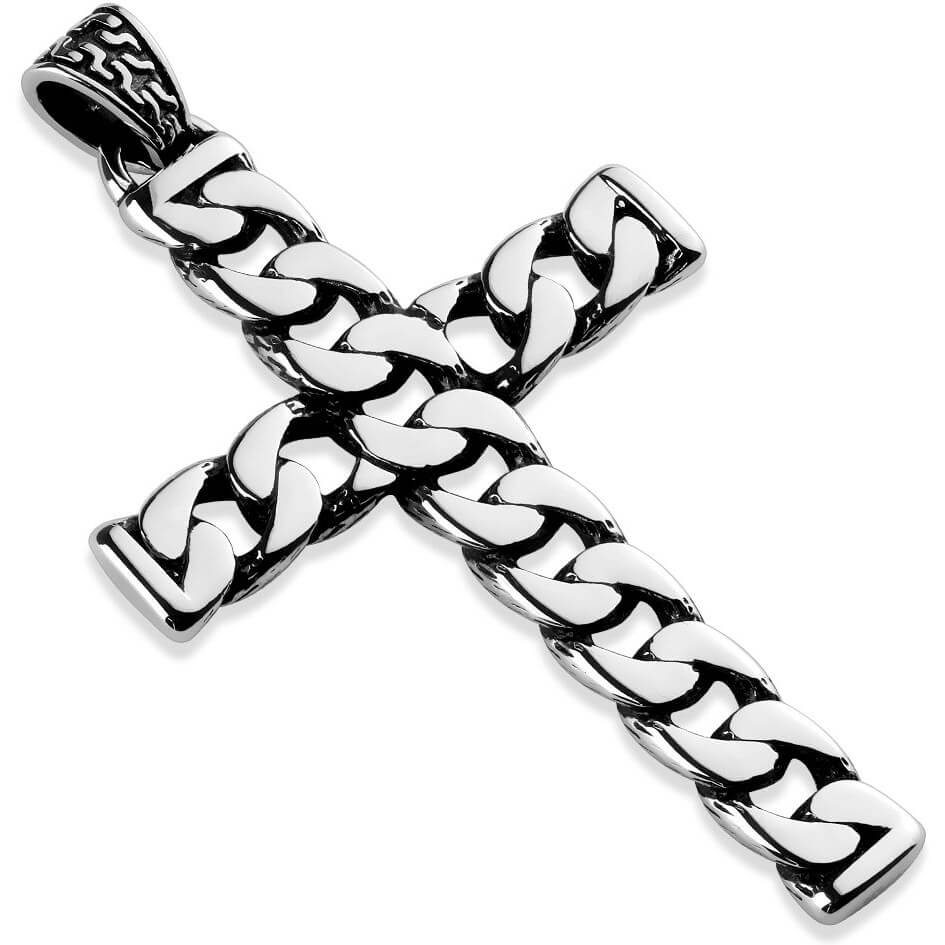 Kettenform Kreuz Silber