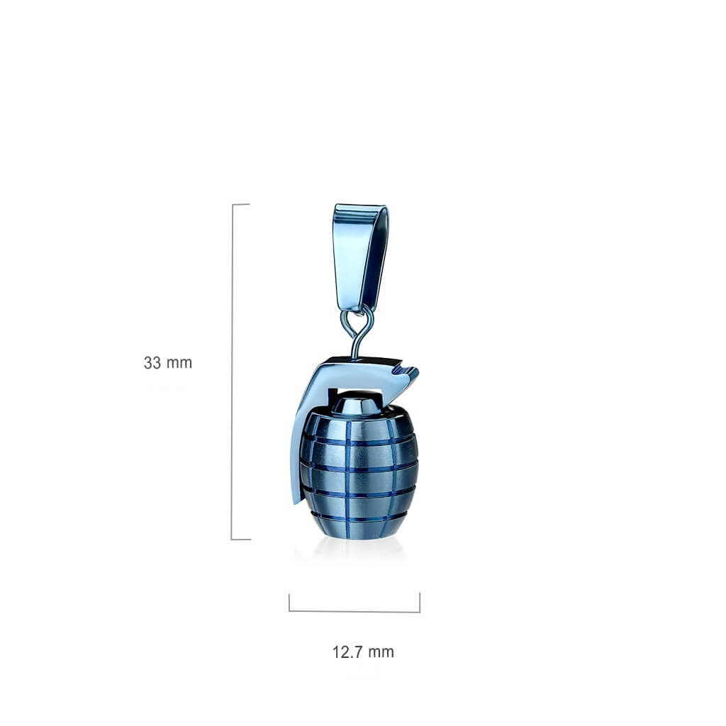 Collier Grenade Bleu