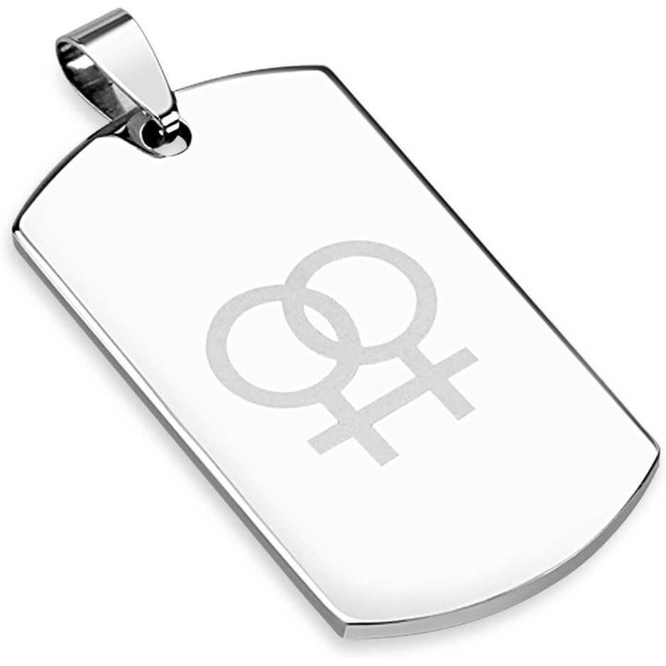 Dog Tag double Venussymbol