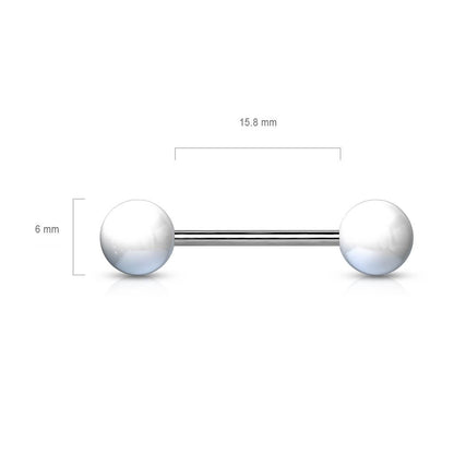 Titanio Barbell Sfera in acrilico