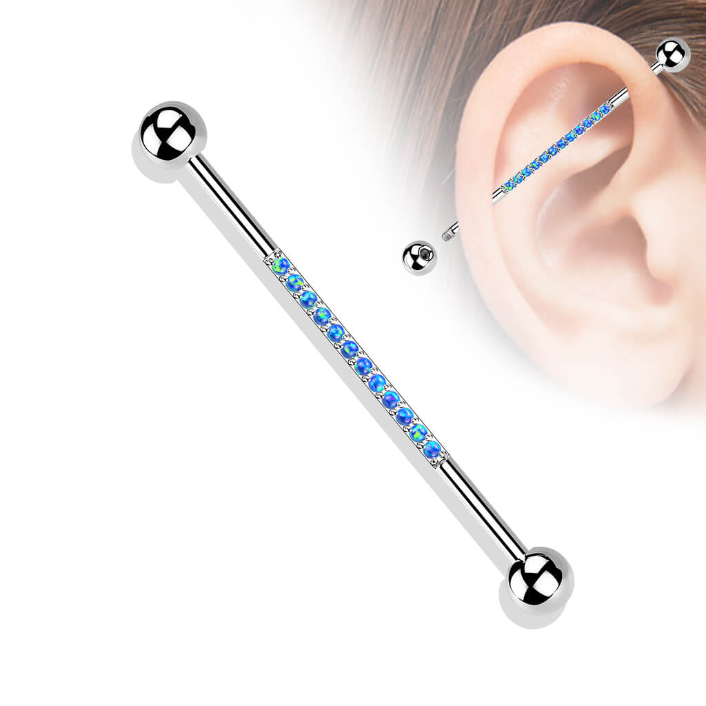 Titan Industrial Barbell Zirkonia Opal