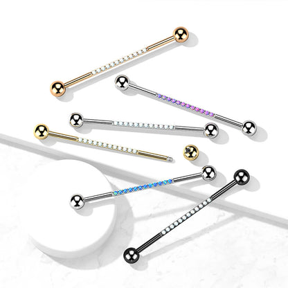 Titan Industrial Barbell Zirkonia Opal