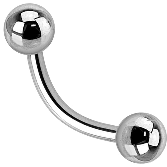 Titanio Piercing Sopracciglio Sfera argento