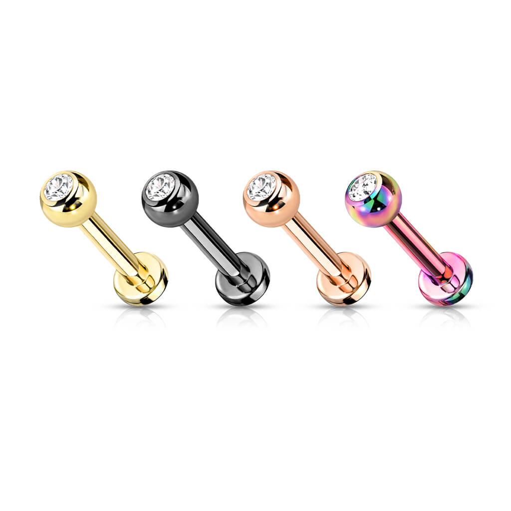 Titanium Labret Ball Zirconia