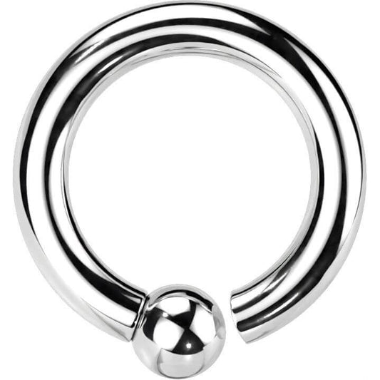 Titanium Ring Ball Silver Captive Bead