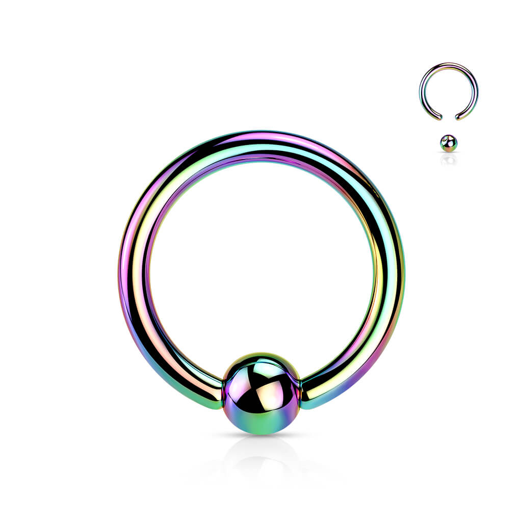 Titanium Ring Ball Captive Bead