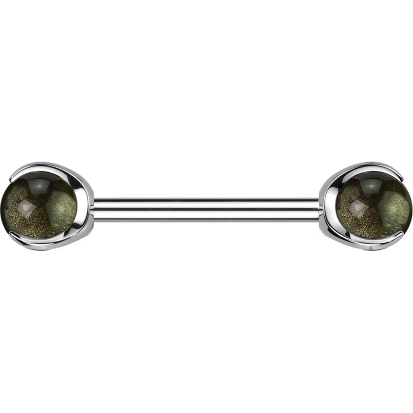 Nipple Piercing Semi-Precious Stone Internally Threaded