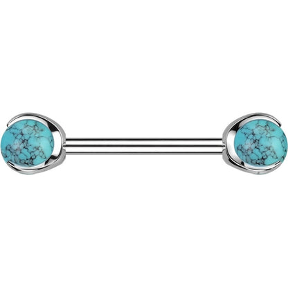 Nipple Piercing Semi-Precious Stone Internally Threaded