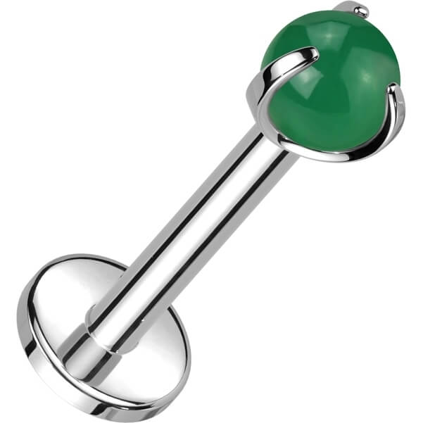 Titanio Bola de piedra natural Rosca interna Labret