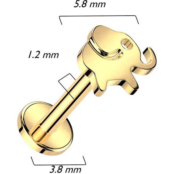 Titanio Elefante Rosca interna Labret