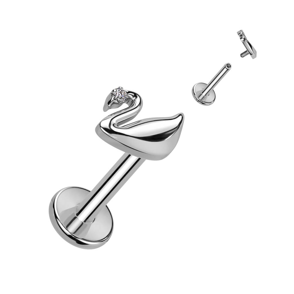 Titanio Circonita cisne Rosca interna Labret