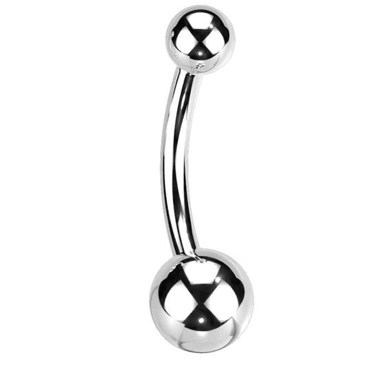 Titanio Piercing ombligo Bola Plata Rosca interna