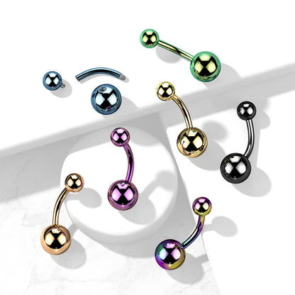 Titanium Belly Button Piercing Ball Internally Threaded