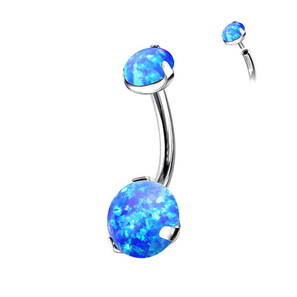 Titan Bauchnabelpiercing Opal Krappenfassung Innengewinde