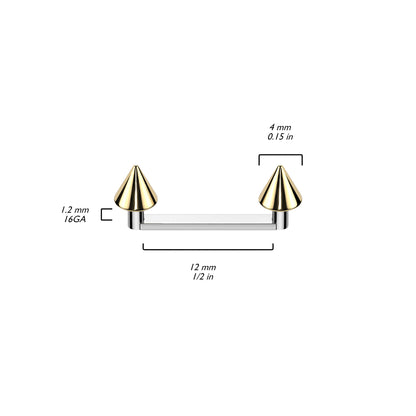 Surface Barbell Stachel Flach Innengewinde