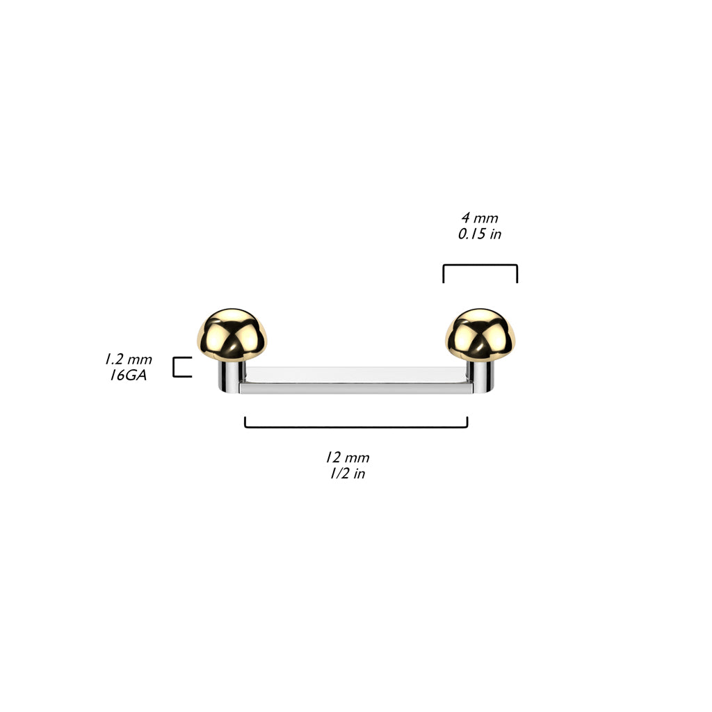 Surface Barbell Halbkugel Flach Innengewinde