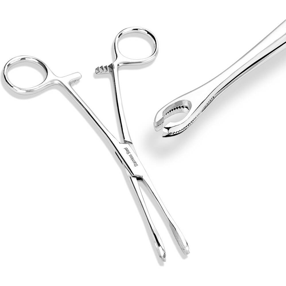 Forester forceps small slotted stainless steel