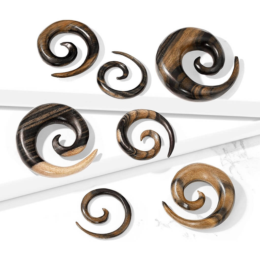 Espiral en madera de ébano