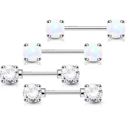 Nipple Piercing Ball Zirconia Opal