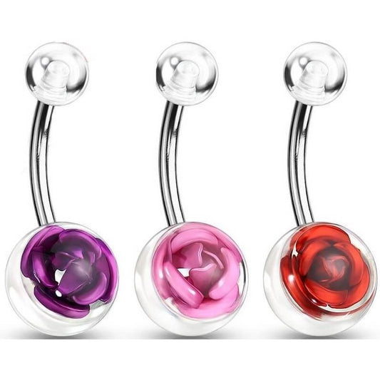 Piercing Nombril Rose