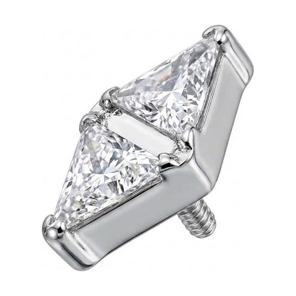 Titanium Top Double Triangle Zirconia Internally Threaded