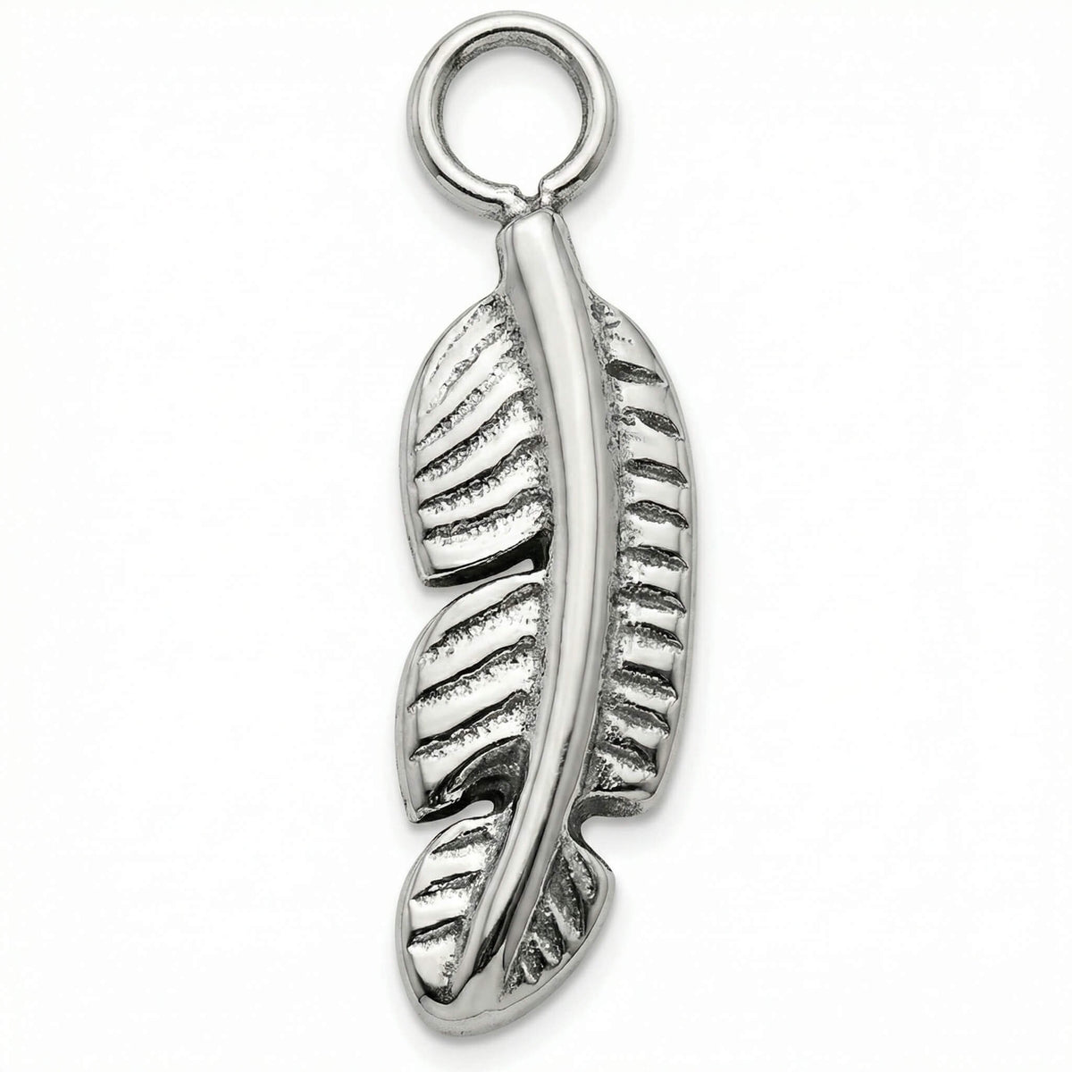 Titanium Attachment Curved Bird Feather