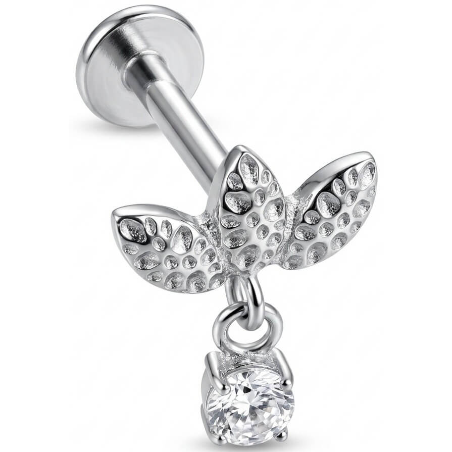 Titanium Labret disc zirconia Internally Threaded