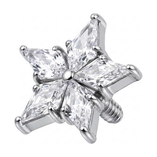 Titanium Top Six Point Star Internally Threaded