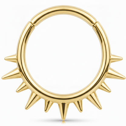 Titanium Ring Cone Spikes Crown Clicker