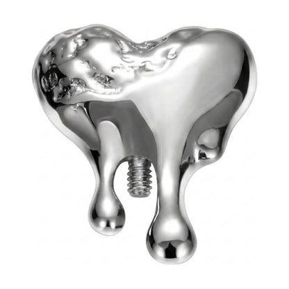 Titanium Top Liquid Dripping Heart Internally Threaded