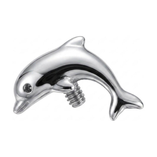 Titanium Top Jumping Ocean Dolphin Internally Threaded