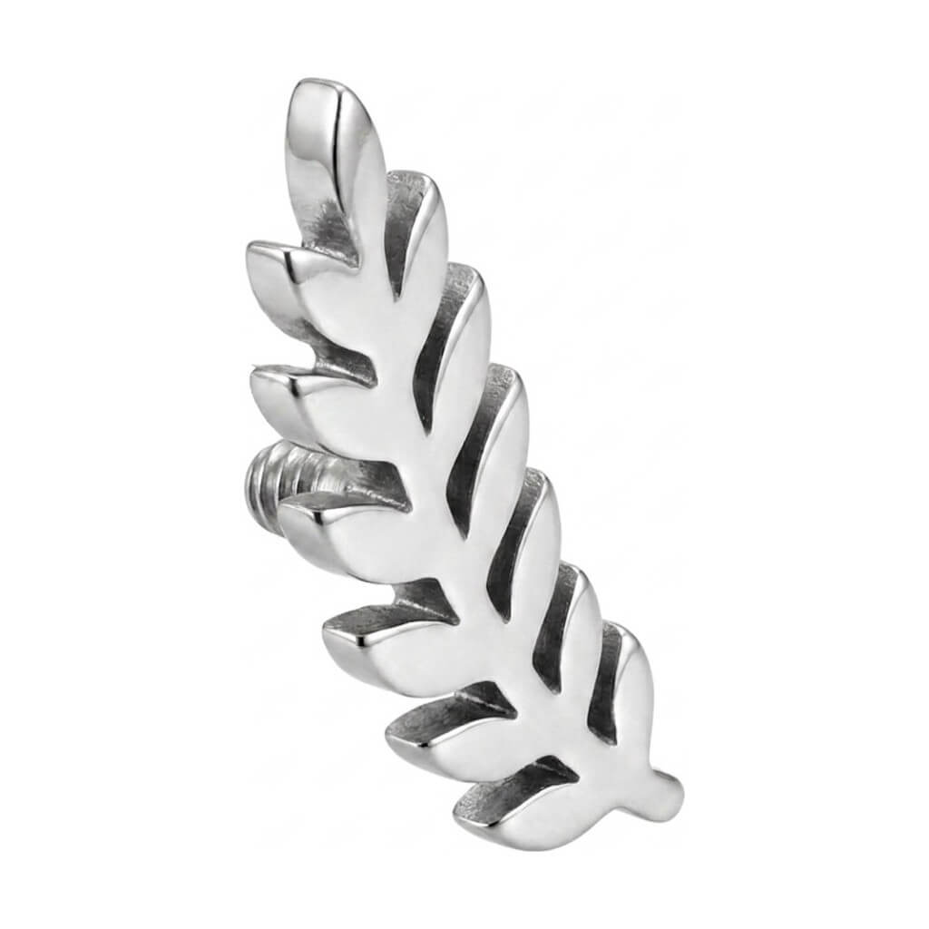 Titanium Top Curved Fern Branch Internally Threaded