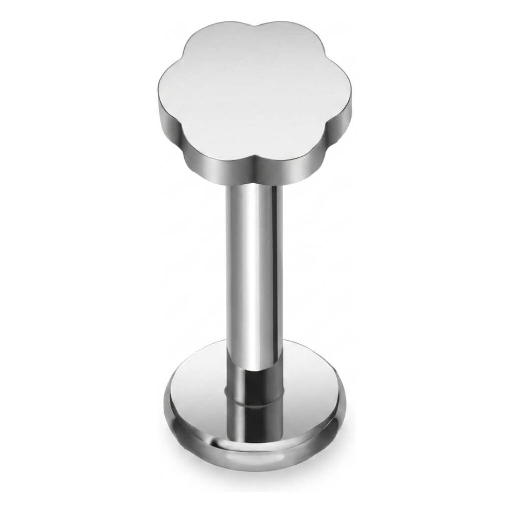 Titanium Labret Flower Internally Threaded