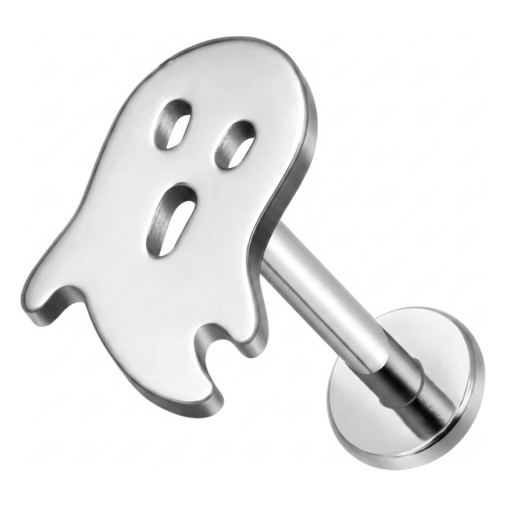 Titanium Labret Ghost Internally Threaded