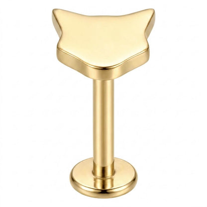 Titanium Labret Cat Internally Threaded